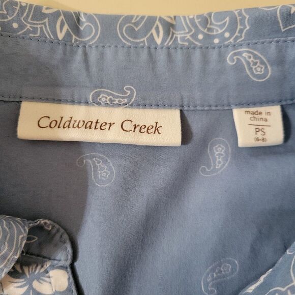 Coldwater Creek Women's Paisley and Floral Button-Down Shirt - Picture 2 of 12